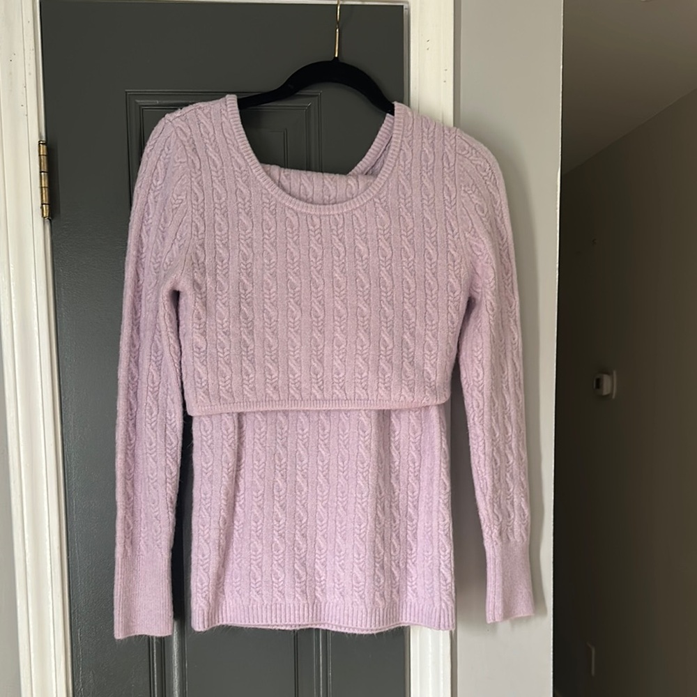 Lavender Cable Knit 2 piece set